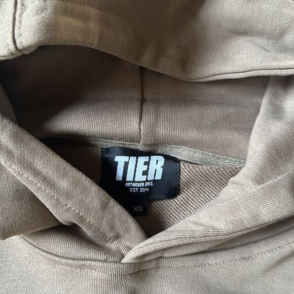 TIER‎ TAUPE HOODIE XS HOODIE NEW IN PACKAGING - Picture 7 of 7